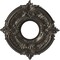 Ekena Millwork Attica PVC Ceiling Medallion (Canopies up to 4 1/8"), 10"OD x 3 1/2"ID x 3/4"P, Metallic Charcoal CMP10ATCCH - alternate 1